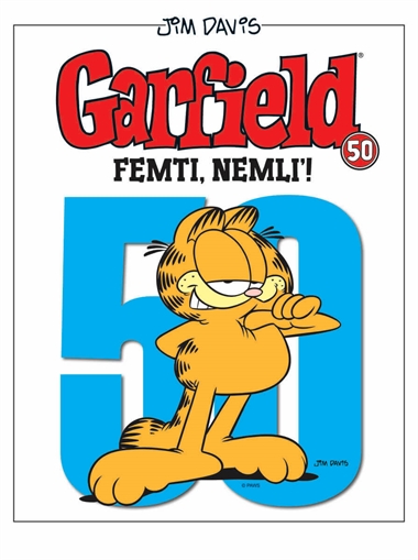 Garfield 50: Femti, nemlig! - sort/hvidt album forside