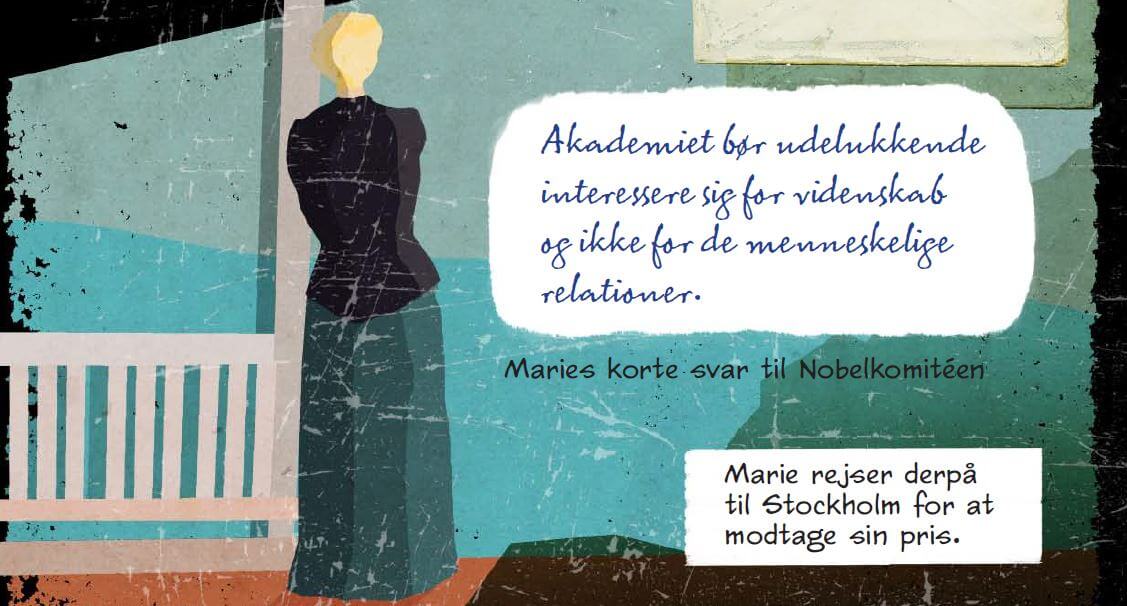Marie Curie uddrag fra tegneserien om Nobelprismodtageren