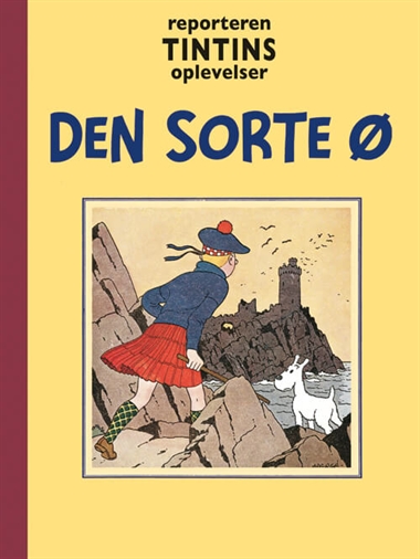 Reporteren Tintins oplevelser: Den sorte ø - fundamentalistisk retroudgave i sort-hvid forside