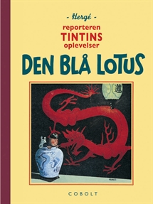 Reporteren Tintins oplevelser: Den Blå Lotus - fundamentalistisk retroudgave i sort-hvid forside